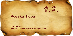 Voszka Huba névjegykártya